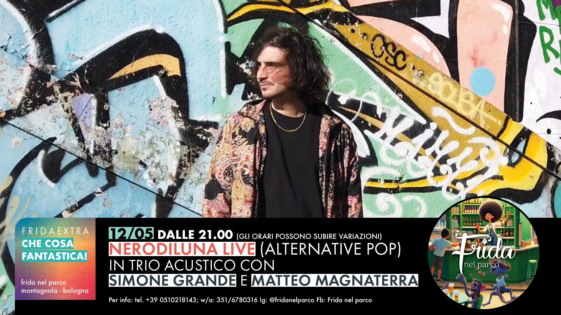 Nerodiluna Live, in trio acustico con Simone Grande e Matteo Magnaterra
